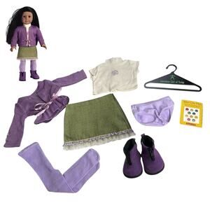 American Girl Today GO ANYWHERE OUTFIT Skirt Top Sweater Shoes Tights Panties +